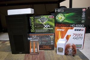 The various components used to build Gigantor