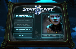 StarCraft 2 Installation Screen