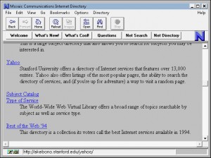 Netscape Navigator Web Directories