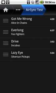 Playlist on Android