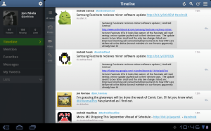 TweetCaster HD Interface