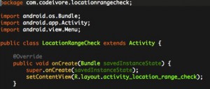 An IDE with a snipped of Java programming code.