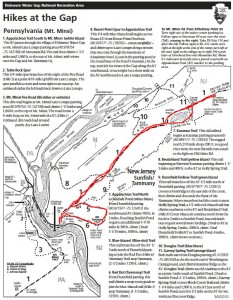 Mt. Tammany and Sunfish Pond -  trails I followed